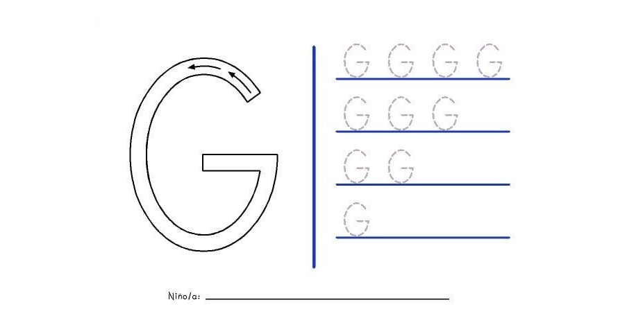 Fichas de la G mayúscula 2