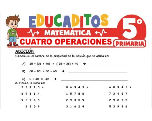 Problemas y operaciones matemáticas con el número 5 1