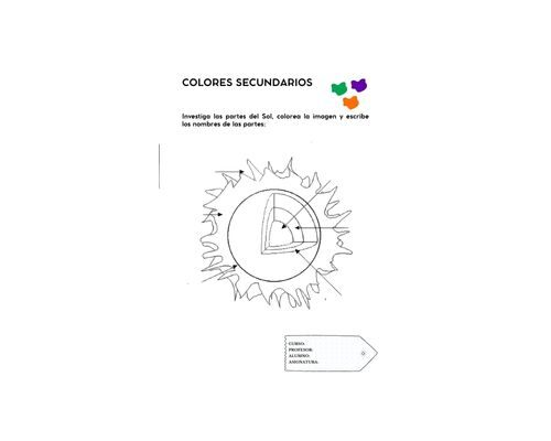 Fichas de colores secundarios para escribir 1