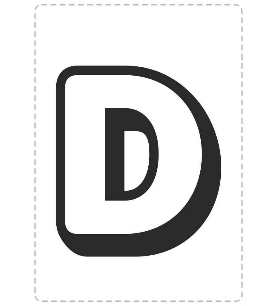 Fichas de la D para colorear 3