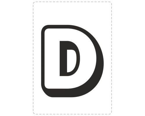 Fichas de la D para colorear 3