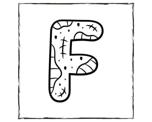 Fichas de la F para colorear 1