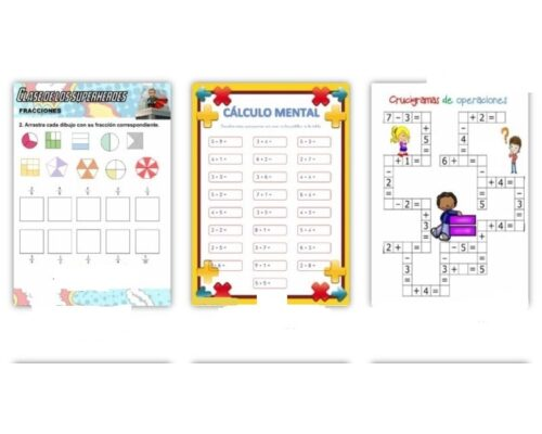 Recursos educativos y temas abordados en las fichas de matemáticas 3 primaria 3
