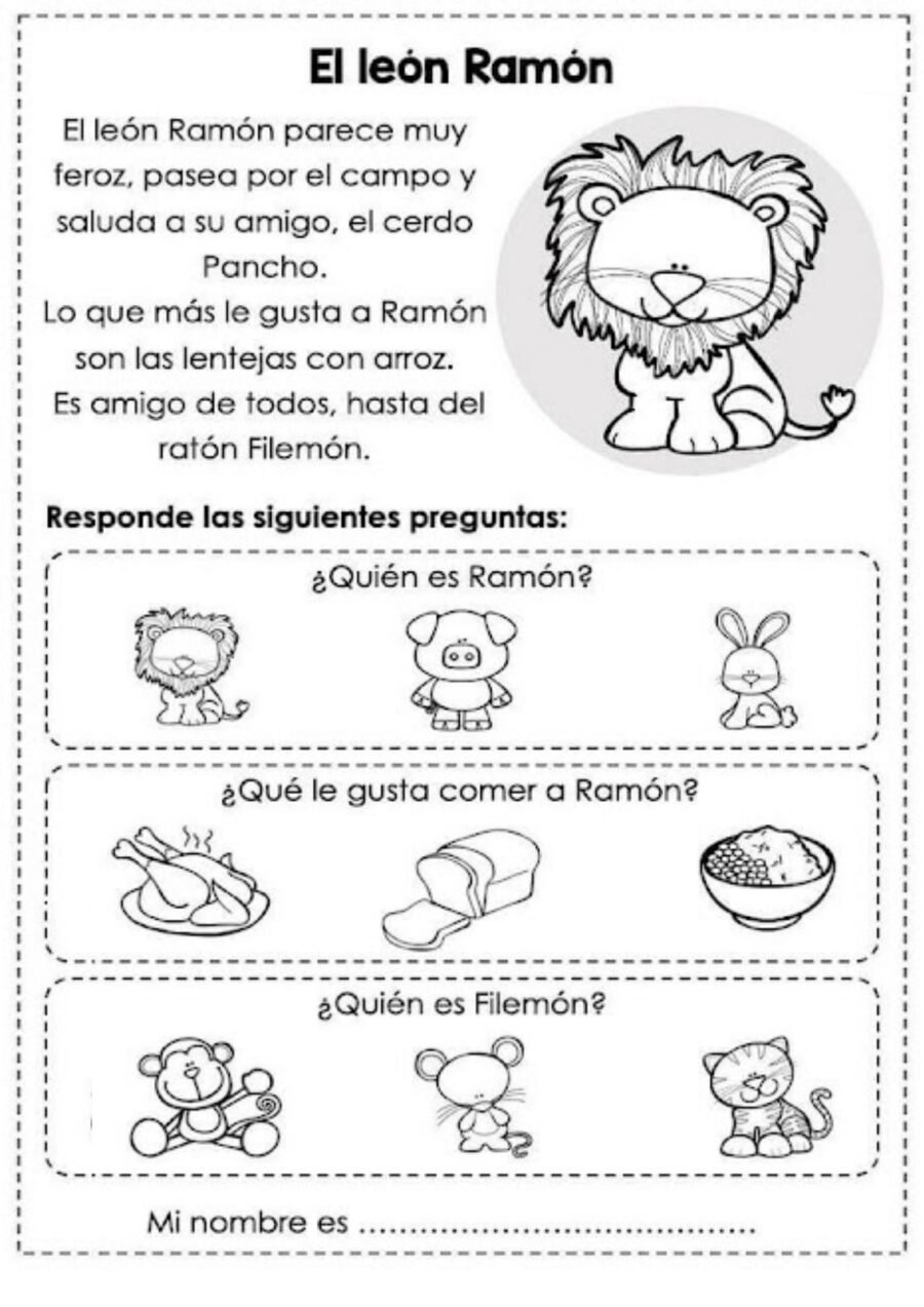 Fichas Lengua 2 Primaria Comprensión 1