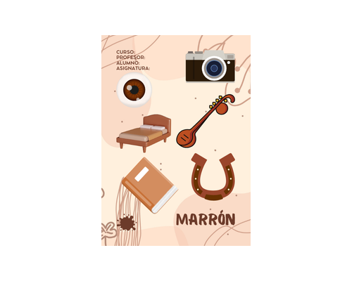 Fichas de color marrón para imprimir 3