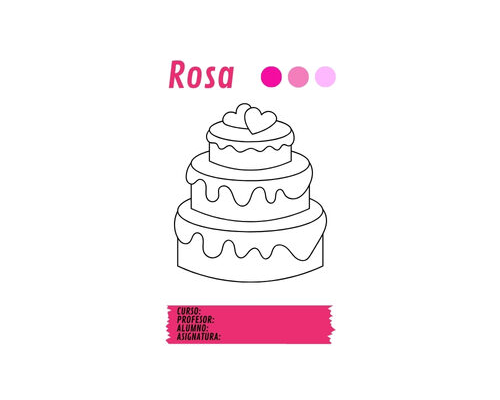 Fichas de color rosa para colorear 2