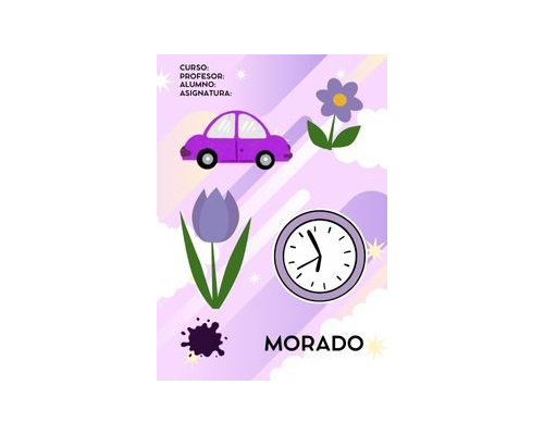 Fichas de color morado para imprimir 3