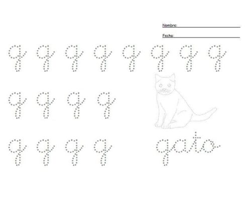 Fichas de la g minúscula 1