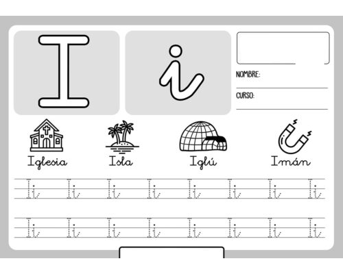 Fichas de la I para imprimir 1