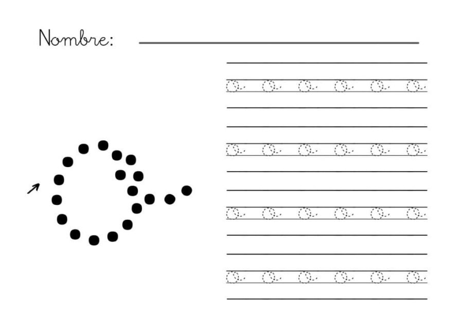 Fichas de la o minúscula 3