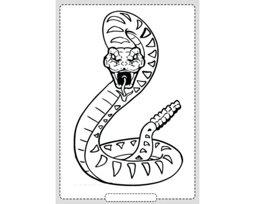 Fichas de serpientes para colorear 2