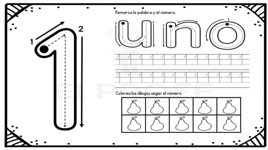 Desarrollo de habilidades de conteo y grafomotricidad 3