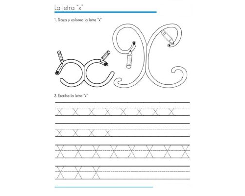 Fichas de la X para imprimir 3