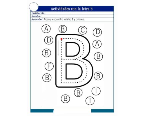 Fichas de la B mayúscula 3