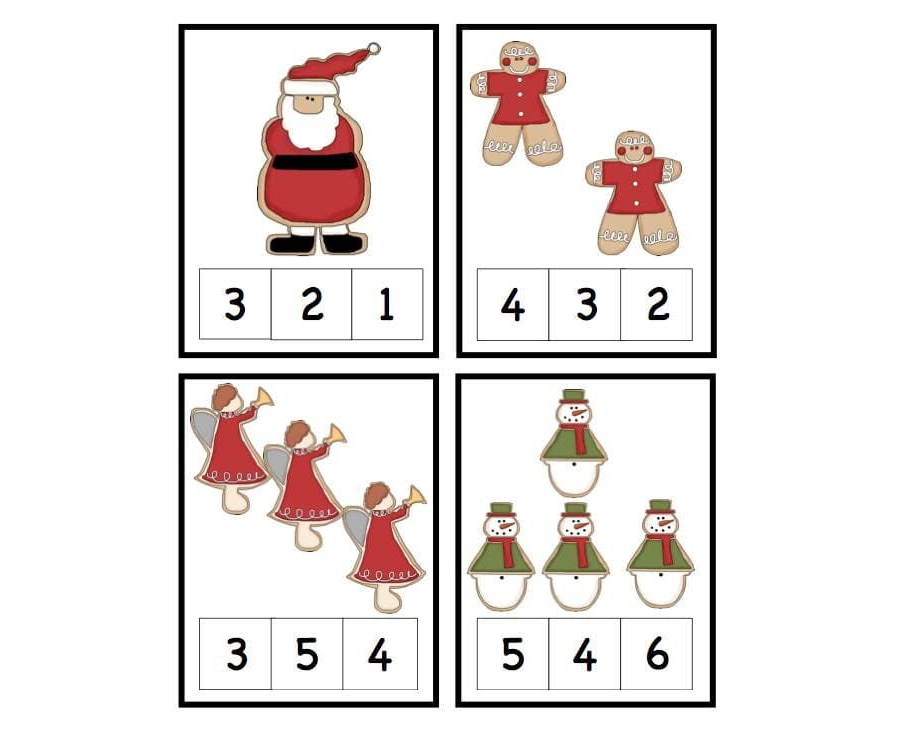 Aplicación de los números ordinales en actividades de Navidad 2