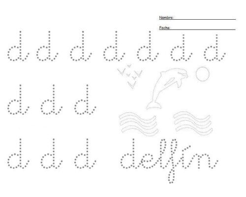 Fichas de la d minúscula 2