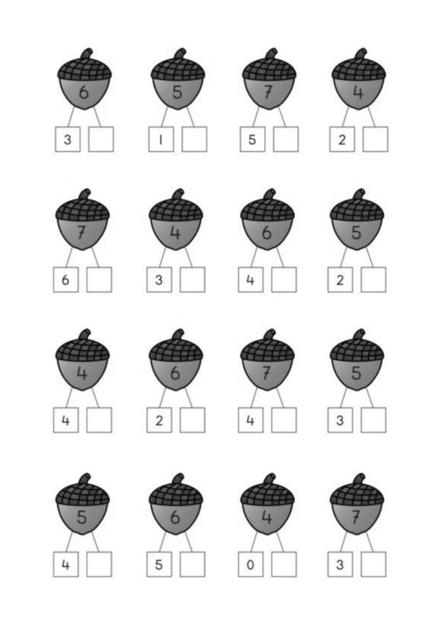 Ficha de otoño actividades númericas 2