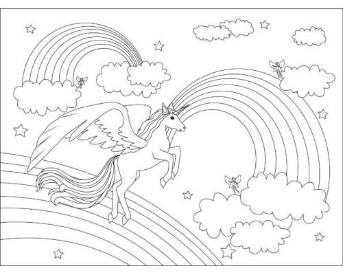 Fichas de unicornios para colorear 1