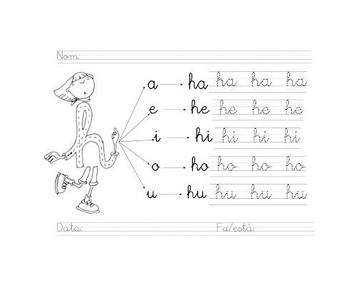 Fichas de la h minúscula 3