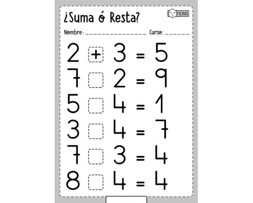 Sumas y restas 1