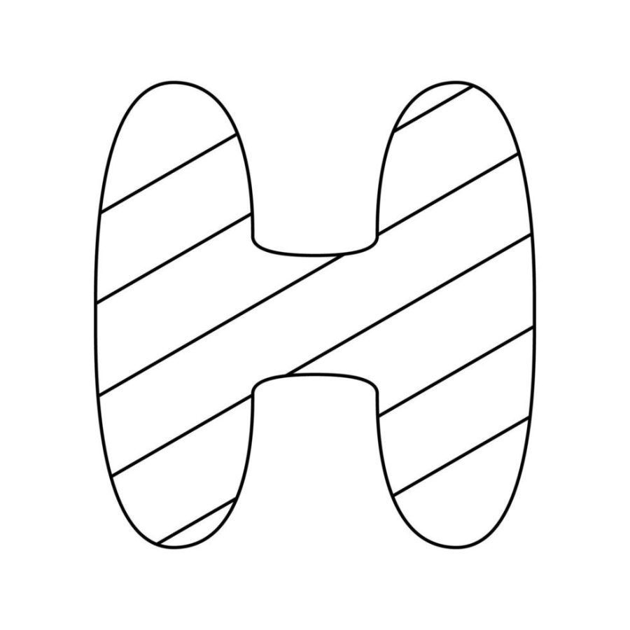 Fichas de la H para colorear 3