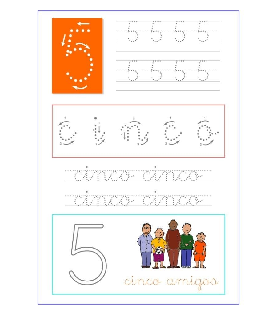 Fichas para aprender las letras del alfabeto y los números 1