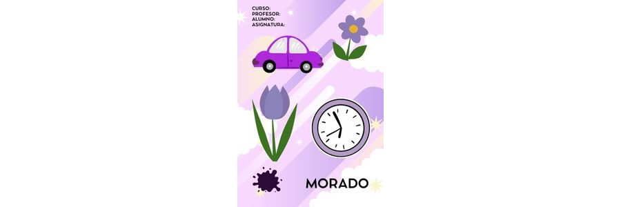 Fichas de color morado para imprimir 3