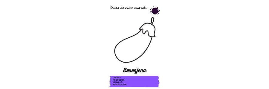 Fichas de color morado para colorear 3
