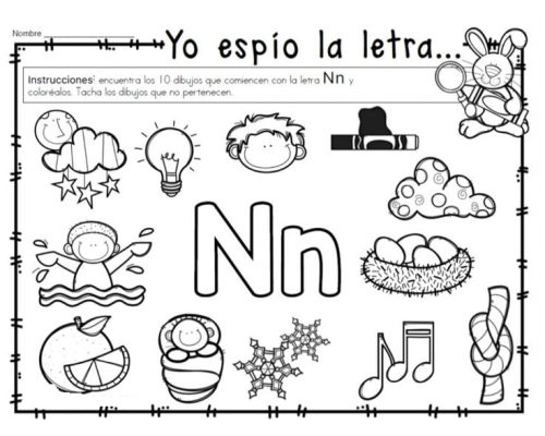 Fichas de la N mayúscula 2