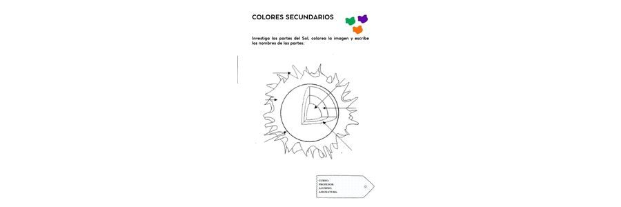 Fichas de colores secundarios para escribir 1