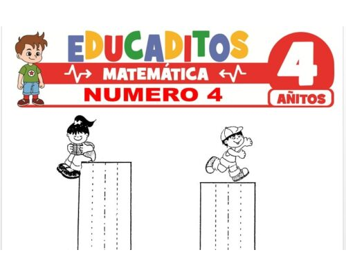 Ejercicios de contar y reconocer la cantidad del número 4 1