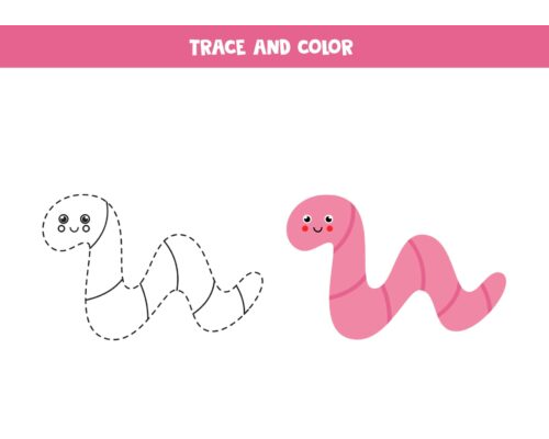 Fichas de gusanos para imprimir 1