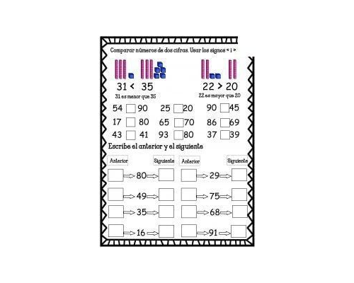 Actividades de matemáticas y operaciones básicas 2
