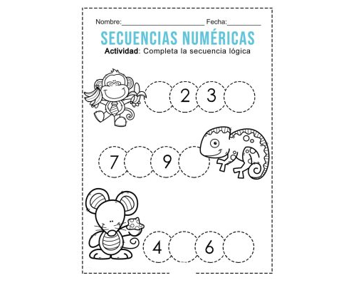 Fichas de series numéricas y patrones 3