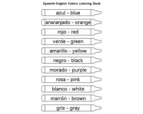Nombres de colores en inglés y español 2