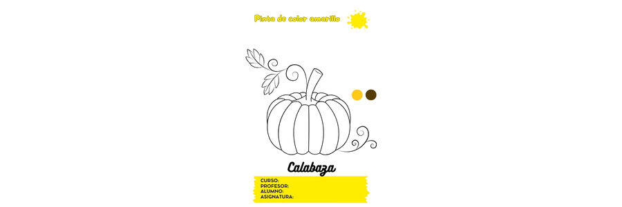 Fichas de color amarillo para colorear 1
