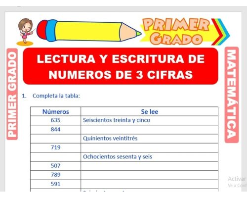 Lectoescritura numérica estrategias para leer y escribir correctamente los números de tres cifras 1