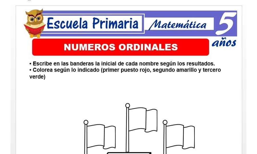 Definición de números ordinales 3