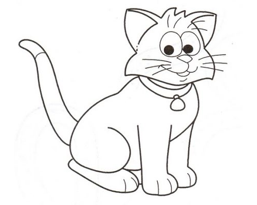 Fichas de gatos para colorear 1