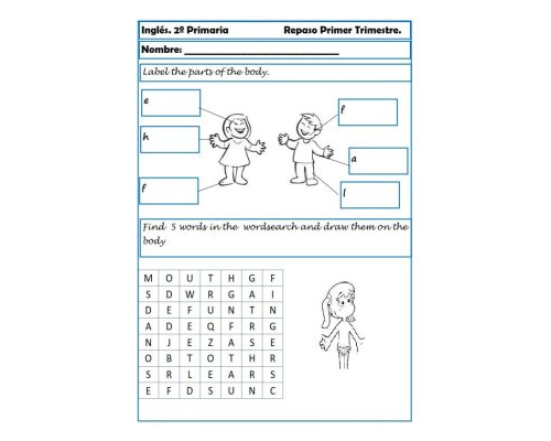 Fichas de inglés 2 primaria