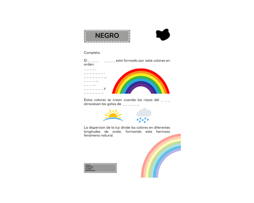 Fichas de color negro para escribir 2