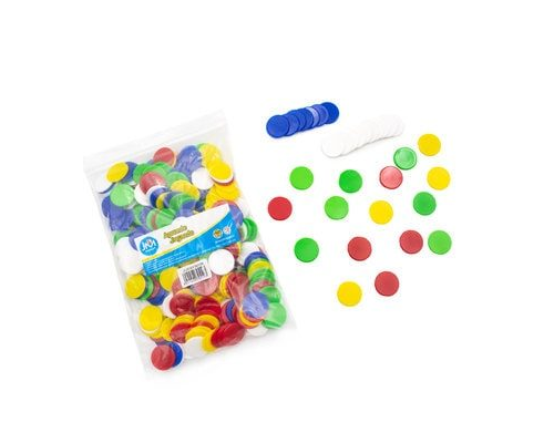 Fichas de plástico en diferentes tamaños y colores 3