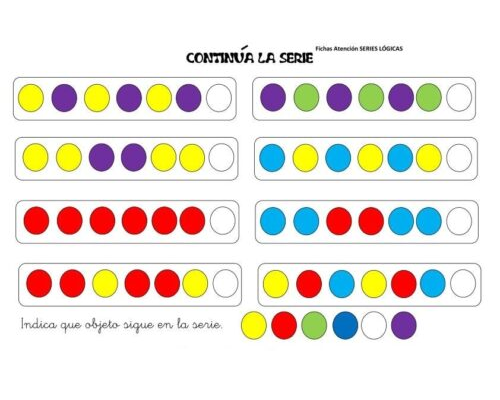 Razonamiento lógico y atención temprana con fichas de colores 2