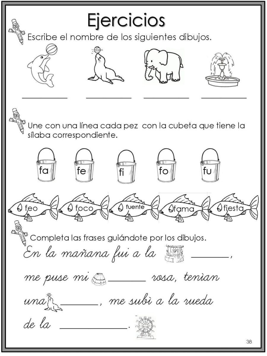 Relación de las fichas con la lecto-escritura y lógico-matemática 3