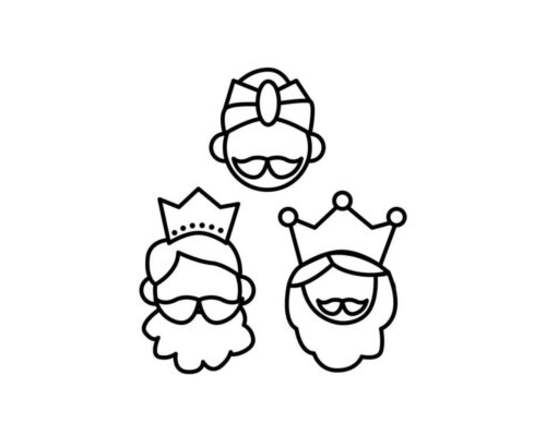 Ficha de Reyes Magos Colorear 3