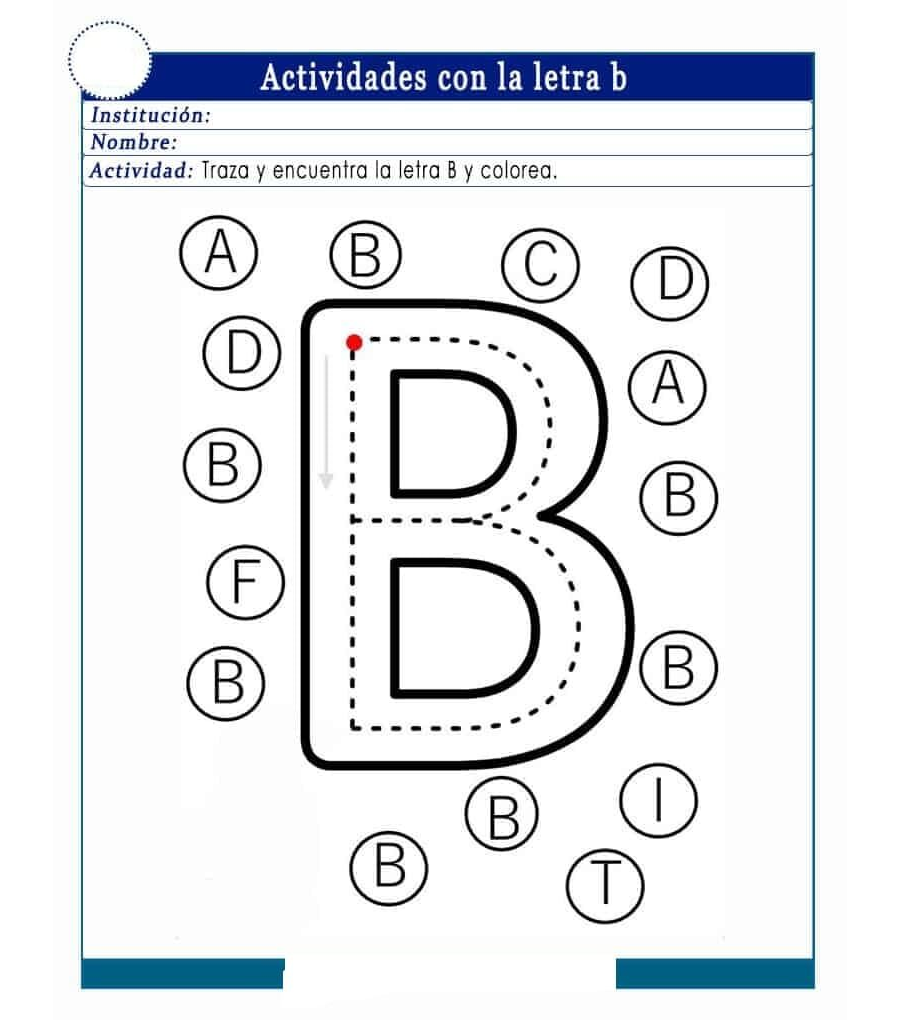 Fichas de la B mayúscula 3