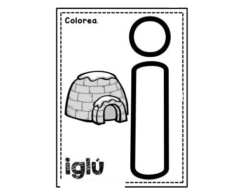 Fichas de la I para colorear 1