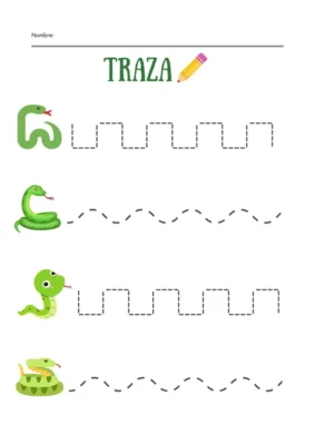 Fichas de serpientes para escribir 3