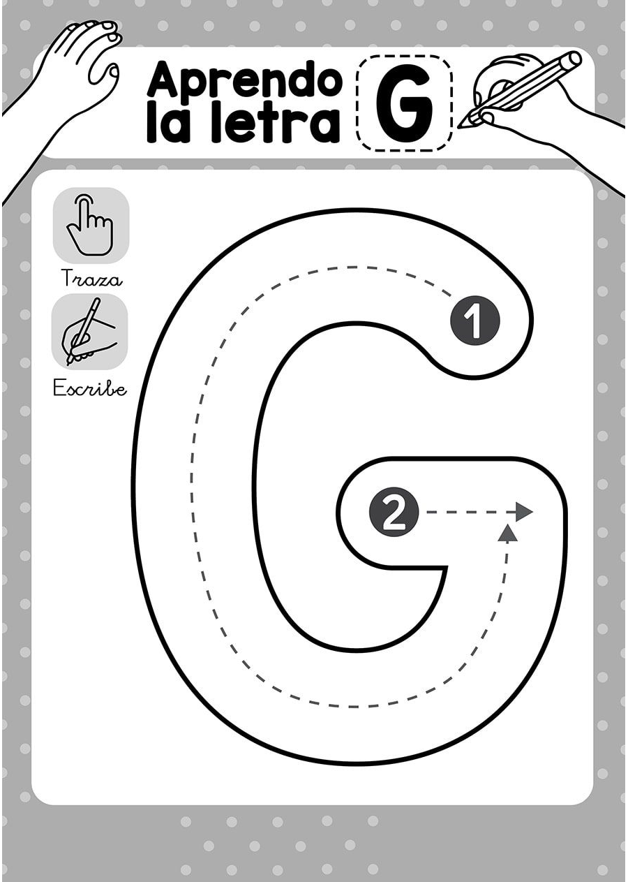 Fichas de la G para imprimir 2