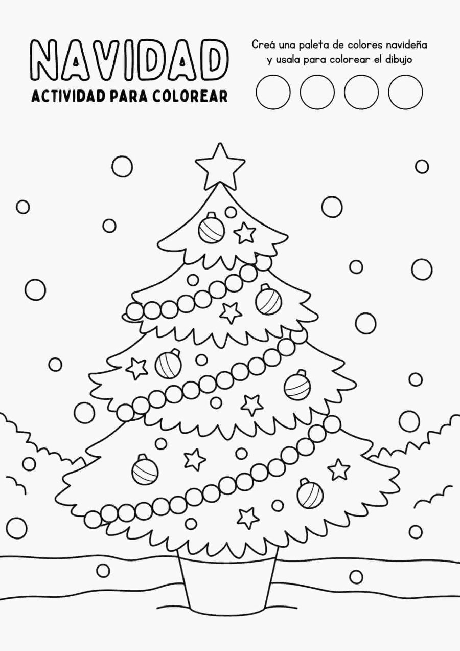 Fichas de navidad para colorear 1